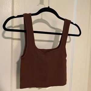 Zara seamless top brown